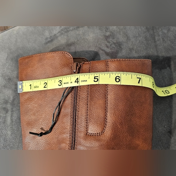 *NWOT Frye Rich Brown Stacked Heel Boots - Picture 15 of 15